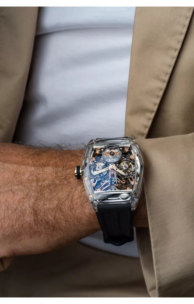 Double Tourbillon Sapphire Black & 5N COMP
