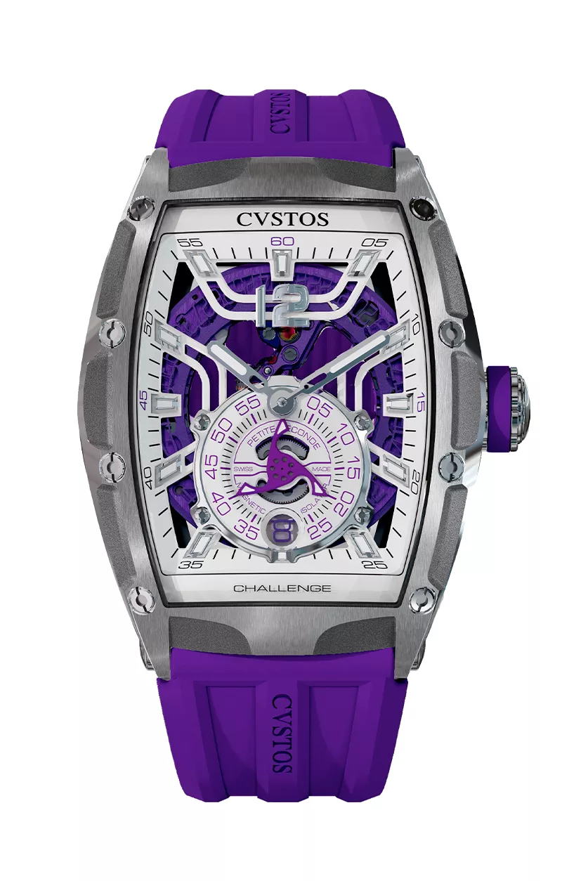 CHALLENGE THIRTY6 JETLINER PS STEEL/ WHITE DIAL/PURPLE MVT