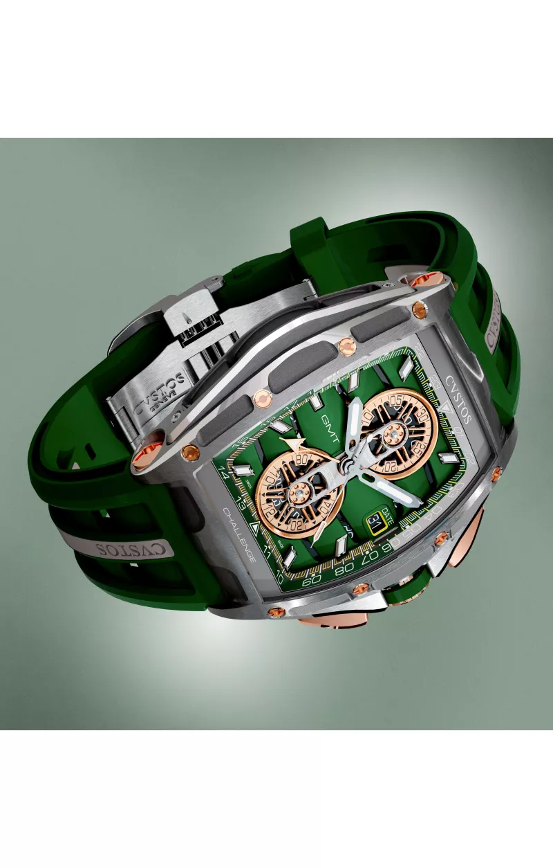 Chrono GMT Steel / Green Dial Amb