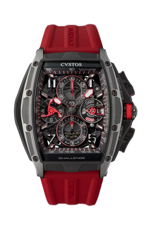 Cvstos the Time Keeper - Chrono Grey Brancard Black Titanium / Black & Red