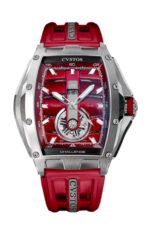 Cvstos the Time Keeper - Twin-Time Red Dial